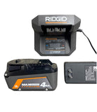 RIDGID 18V 4Ah Battery R840040 & Charger R86093